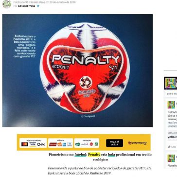 Pioneirismo no futebol: Penalty cria bola profissional em tecido ecológico – Portal !Yoba