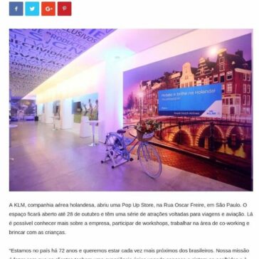 Companhia aérea KLM abre Pop Up Store em São Paulo – MERCADO & CONSUMO