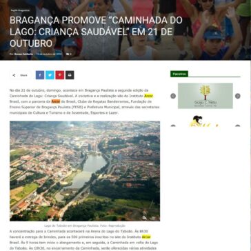 BRAGANÇA PROMOVE “CAMINHADA DO LAGO: CRIANÇA SAUDÁVEL” EM 21 DE OUTUBRO – Atibaia Connection
