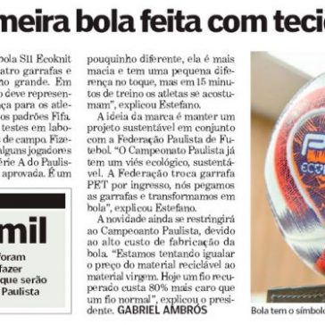 Paulistão terá primeira bola feita com tecido de garrafa PET – Destak