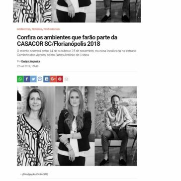 Confira os ambientes que farão parte da CASACOR SC/Florianópolis 2018 – Casa Cor