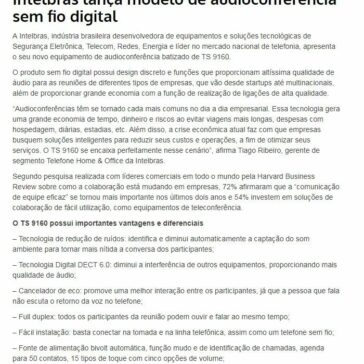 Intelbras lança modelo de audioconferência sem fio digital – IndustriAtividade