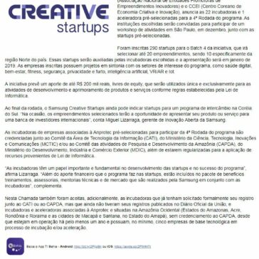 Samsung Creative Startups anuncia incubadoras pré-selecionadas para operar as atividades da 4ª Rodada do programa – Ti Bahia