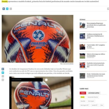 Paulistão terá primeira bola feita com tecido de garrafa PET – Destak (On-line)