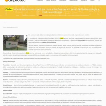 Cietec recebe seis novas startups com soluções para o setor de Biotecnologia e Eletroeletrônicos – Anprotec