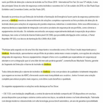 Intelbras apresenta solução completa para Detecção de Incêndio na Fire Show 2018 – Revista Amazonia