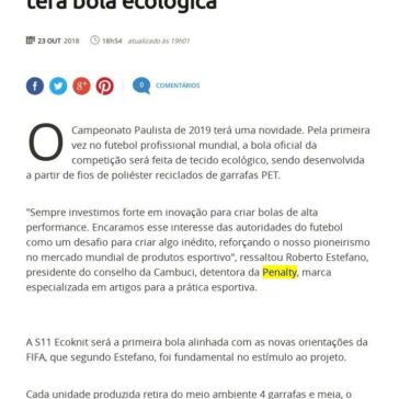 Campeonato Paulista de 2019 terá bola ecológica – Terra