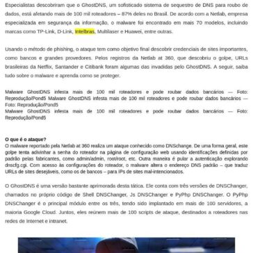 Perigo na rede: Novo golpe rouba dados bancários de milhares de brasileiros; veja lista de roteadores afetados – C7 Notícias e entretenimento
