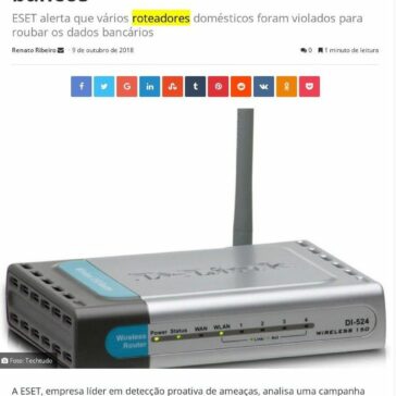 Vulnerabilidade em roteadores é utilizada para redirecionar usuários para páginas falsas de bancos – Portal Rádio Repórter