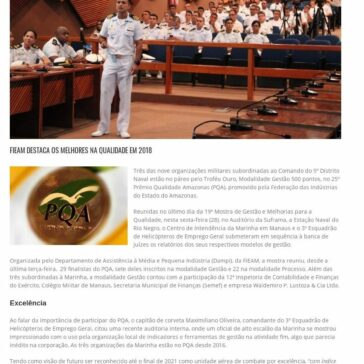 FIEAM DESTACA OS MELHORES NA QUALIDADE EM 2018 – Maskate News