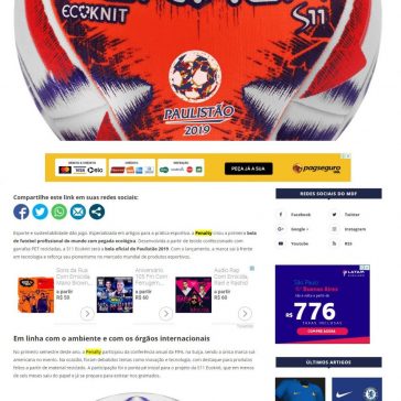 Paulistão 2019 terá bola ecológica lançada pela Penalty – Mantos do Futebol