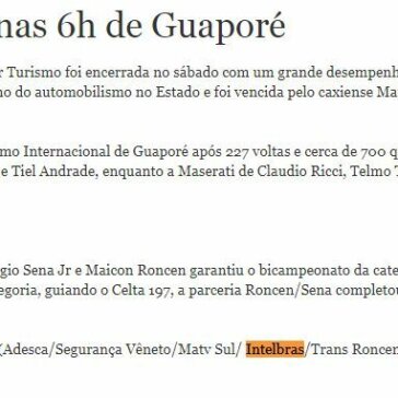 Caxienses vencem nas 6h de Guaporé – Pioneiro (On-line)