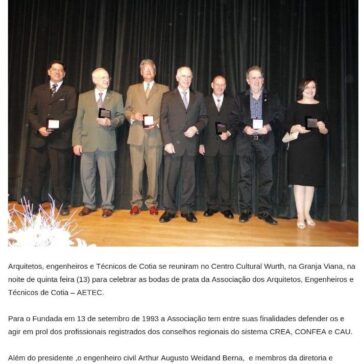 Arquitetos, engenheiros e Técnicos celebram 25 anos da AETEC – Revista Circuito