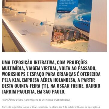 Exposição Pop Up Store da KLM começa nesta quinta-feira (11), na Oscar Freire (SP) – Rota 55 TV