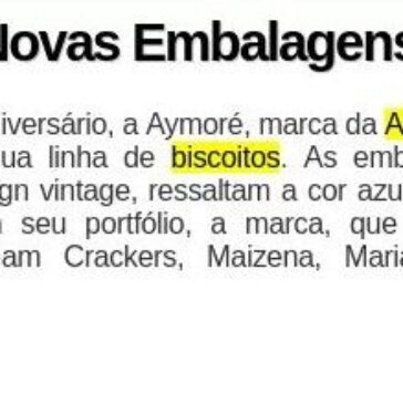 Aymoré Produz Novas Embalagens para Biscoitos – DataMark