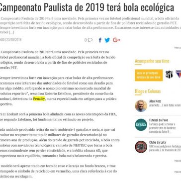 Campeonato Paulista de 2019 terá bola ecológica – O Povo (On-line)