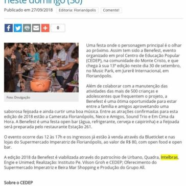 Dia de fazer o bem: BENEFEST 2018 será neste domingo (30) – Floripa News