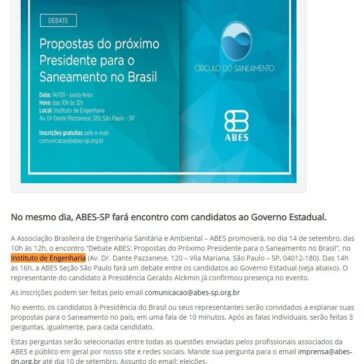 ABES promoverá debate entre presidenciáveis – Assemae