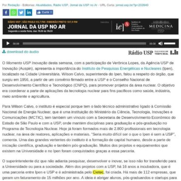Parceria entre USP e Ipen já formou 2 mil alunos em Tecnologia Nuclear – Jornal da USP