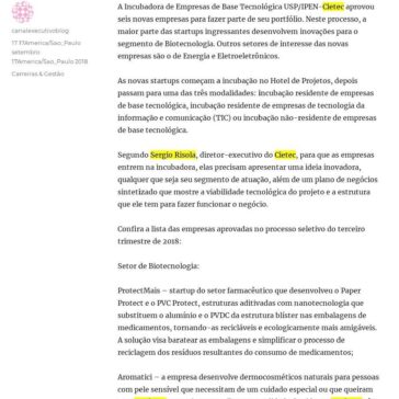 Incubadora recebe startups com soluções para setores de eletroeletrônicos e biotecnologia – Canal Executivo Blog