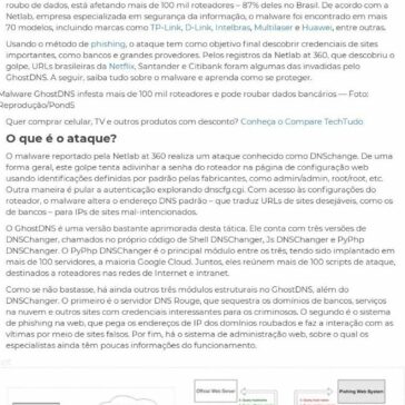 Malware GhostDNS em roteadores pode roubar dados bancários de usuários – Radio Porta Voz FM
