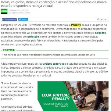 Penalty amplia presença digital de comcriação de e-commerce – Futebol Interior