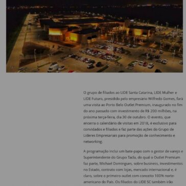 LIDE Santa Catarina realiza Day Out no Porto Belo Outlet Premium – Visor Notícias