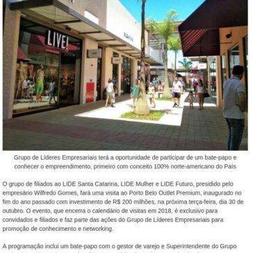 LIDE Santa Catarina realiza Day Out no Porto Belo Outlet Premium – Hora de Porto Belo