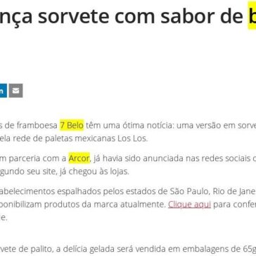 Rede lança sorvete com sabor de bala 7 Belo – Isto É (On-line)