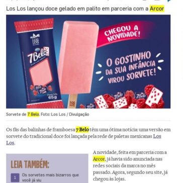 Rede lança sorvete com sabor de bala 7 Belo – Emais Estadão