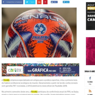 Penalty lança bola ecológica para o Paulistão 2019 – Abc da Comunicação