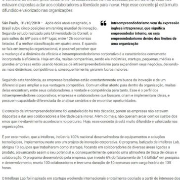 Intraempreendedorismo: um sistema para acelerar inovação dentro de indústrias, empresas e startups – Folha Geral