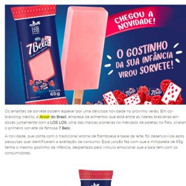 ARCOR TRANSFORMOU A FAMOSA BALA ‘7 BELO’ EM UM SABOR DE SORVETE INÉDITO – 98 FM