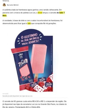 Arcor transforma sua famosa bala 7 Belo em sorvete – The Huffington Post