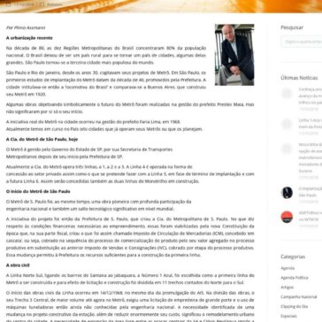 A implantação do Metrô de São Paulo – ANPTrilhos