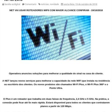 NET VAI USAR ROTEADORES WIFII COM MAIOR ALCANCE CONFIRAM – Hipasat-TV