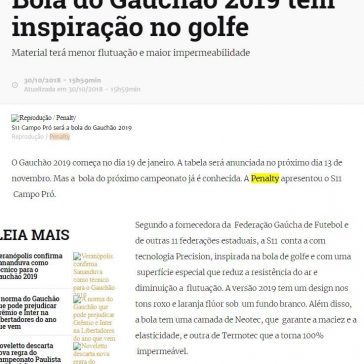 Bola do Gauchão 2019 tem inspiração no golfe – GaúchaZH