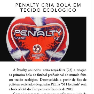 Penalty cria bola em tecido ecológico – Máquina do Esporte