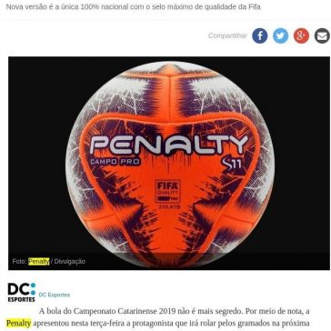 Com tons de roxo e laranja, bola que será utilizada no Catarinense 2019 é apresentada – A Notícia