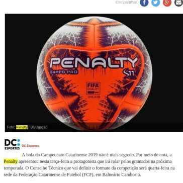 Com tons de roxo e laranja, bola que será utilizada no Catarinense 2019 é apresentada – Jornal de Santa Catarina (On-line)