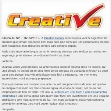 Creative Cópias: 5 produtos essenciais para o dia a dia – Falando de Gestão