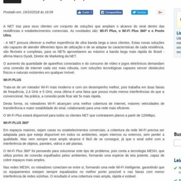 NET lança soluções que potencializam a cobertura da internet – TV Magazine