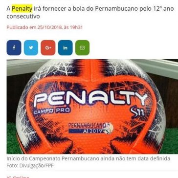 FPF divulga bola do Campeonato Pernambucano 2019 – Jornal do Commércio