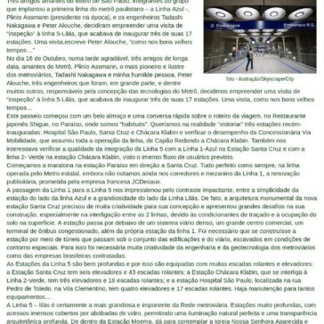 Passeio Técnico pela Linha 5 – Lilás do Metrô de SP – Pregopontocom Tudo