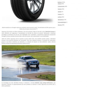 Michelin Primacy 4, o pneu mais seguro do primeiro ao último quilômetro* – Portal da autopeça