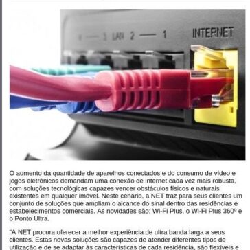 Novas soluções da NET prometem potencializar cobertura de internet – TI Inside Online