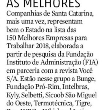 AS MELHORES – Diário Catarinense