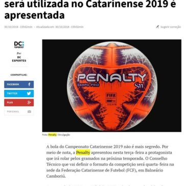 Com tons de roxo e laranja, bola que será utilizada no Catarinense 2019 é apresentada – Diário Catarinense (On-line)