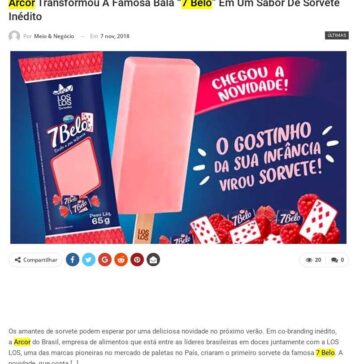 Arcor transformou a famosa bala “7 Belo” em um sabor de sorvete inédito – Meio & Negócio