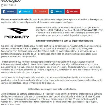 Penalty cria bola profissional em tecido ecológico – Promoview